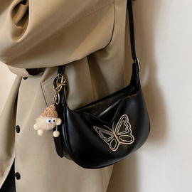 [GIRLS GOOB] Women's Half-Moon Butterfly Shoulder Bag, Tote Bag, China OEM
